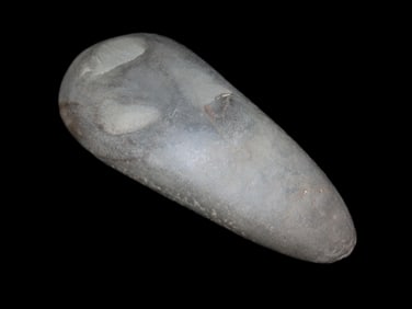 7 1/4"-2 3/4" Pre Columbian Celt Belieze South America Green/Grey Diorite