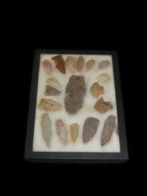 8 3/4" X 6 3/4" Frame of Arrowheads