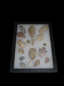 8 1/4" X 6 1/4" Frame of Arrowheads