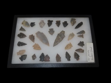 12 3/8" X 8 1/4" Frame of 30 Points from Southern Indiana