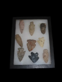 8 3/8" X 6 3/8" Frame of Arrowheads