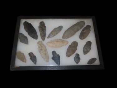 12 3/8" X 8 3/8" Frame of Arrowheads