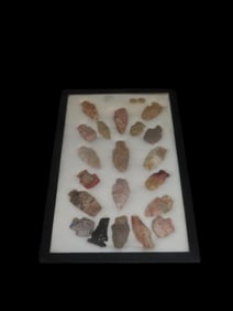 12 1/4" X 8 1/4" Frame of Arrowheads