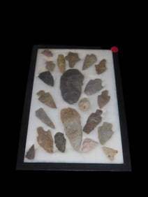 12 1/4" X 8 1/4" Frame of Arrowheads