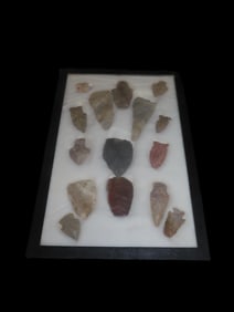 12 1/4" X 8 1/4" Frame of Arrowheads