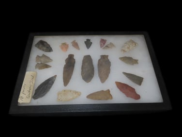 12 1/4" X 8 1/4" Frame of 18 Points from Southern Indiana