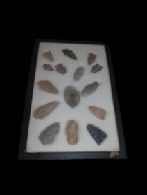 12 1/4" X 8 1/4" Frame of Arrowheads
