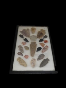 12 1/4" X 8 1/4" Frame of Arrowheads