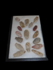 12 1/4" X 8 1/4" Frame of Arrowheads