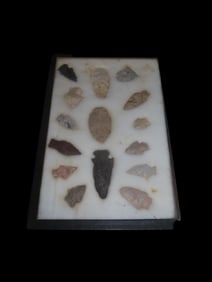 12 1/4" X 8 1/4" Frame of Arrowheads