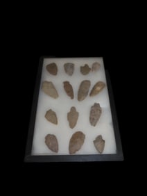 12 1/4" X 8 1/4" Frame of Arrowheads