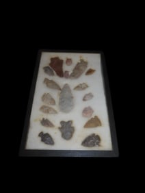 12 1/4" X 8 1/4" Frame of Arrowheads