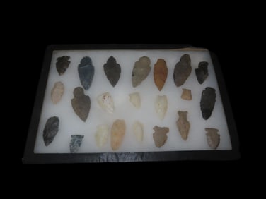 12 1/4" X 8 1/4" Frame of Arrowheads