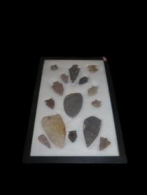 12 1/4" X 8 1/4" Frame of Arrowheads