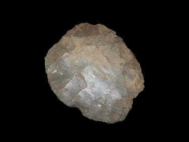 3 3/4" X 3 1/8" X 5/8" Knife, Black Chert, Found in Doniphan Co KS