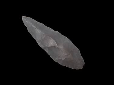 1 5/8" X 1/2" X 3/16" Nodena Point, Black Chert, Found near Forest VA