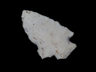 2 1/4" X 1 3/8" X 1/4" Hardin, White Burlington Chert, Found in Greene Co IL