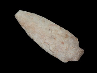 3 3/16" X 1 7/16" X 3/8" Quartzite Appalachian Point, Found by Les Myers Near Forestville Virginia