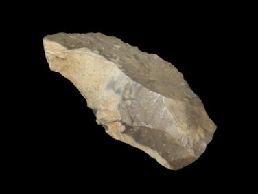 3 1/8" X 1 1/2" Neolithic Scraper/ Backed Blade Upper Paleolithic, Ex Sir Arthur Evans, France