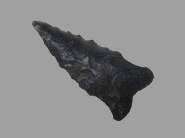 1 3/4" X 13/16" Dalton Breckinridge Fluted Point, Found in Clark County Arkansas, Bell Site