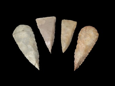 1 5/8" - 2 1/8" Long By 5/8" - 1" Wide Sekan Knives, Found in Texas