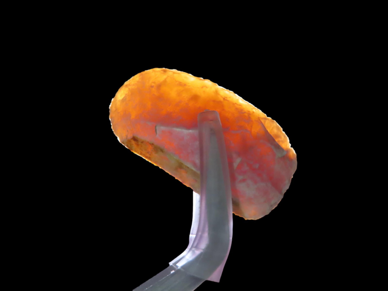 1 1/4" X 5/8" Knife River Flint Mandan Double Ended Thumb Scraper, Found in Montana (1 of 8)