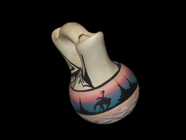 Navajo Wedding Vessel, Signed by the Artist RJohn Dineh