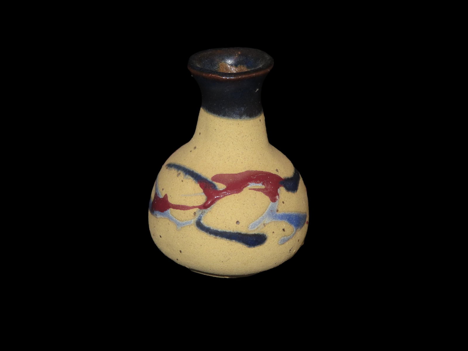 Small Handmade Jamaican Folk Art Vase,  Signed by the Artist YLee (1 of 5)