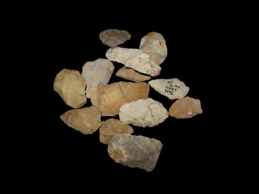 Goup of Artifacts- One marked Joes Leroy 4-6-78 2-12-76-Gouges, Blades, Adzes