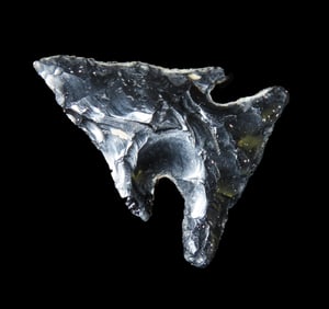 1 3/16" Elko, found in Upper Shake River, Idaho, Ex Lee Schexnaydre Collection