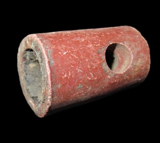 1 1/2" Catlinite Pipe Bowl, has residue inside, found in Northern Minnesota