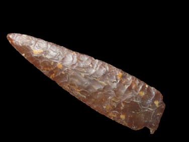 4 3/8" Outstanding Knife River Chert Plains Triangular Knife,  found in Northern Minnesota