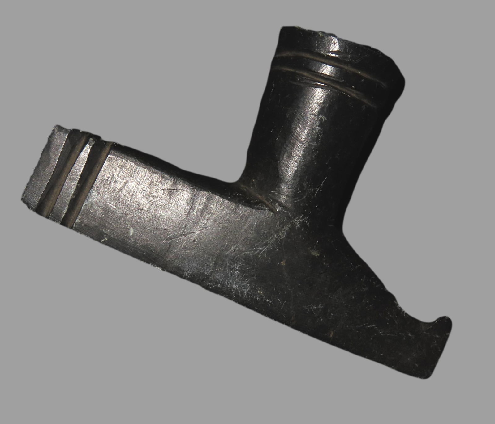 4 1/4" x 2 5/8" x 1" Steatite T-Pipe,  found in Northern Minnesota (1 of 10)