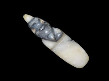 2 7/16" Colorful Axe God Pendant, Quartz, Costa Rica, Motley COA, Highly Translucent w/Great Polish