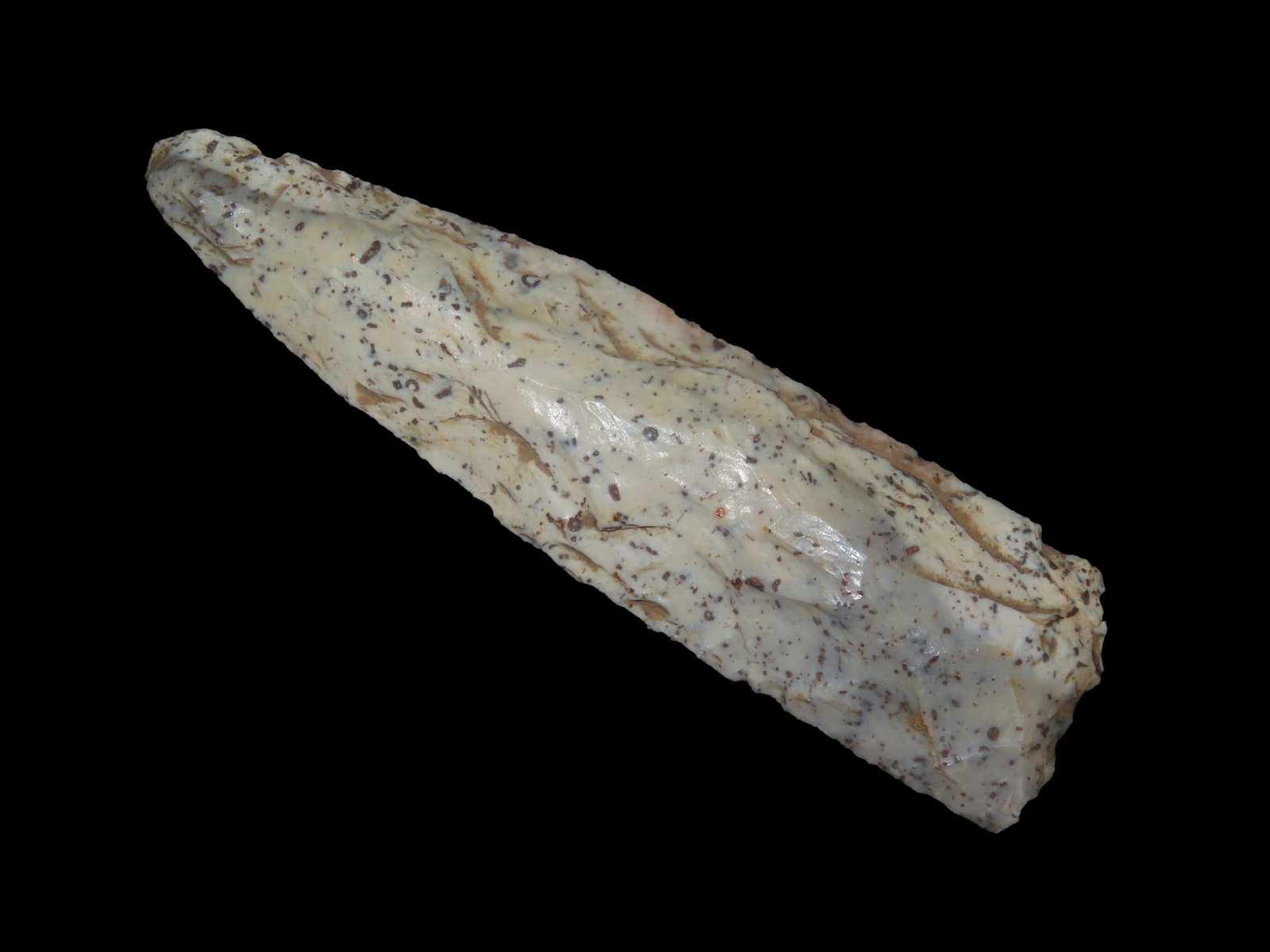 Colorful 4 1/2" Square Base Knife, St. Charles County Missouri, Found by Ron Knowles: Colorful 4 1/2" Square Base Knife, St. Charles County Missouri, Found by Ron Knowles