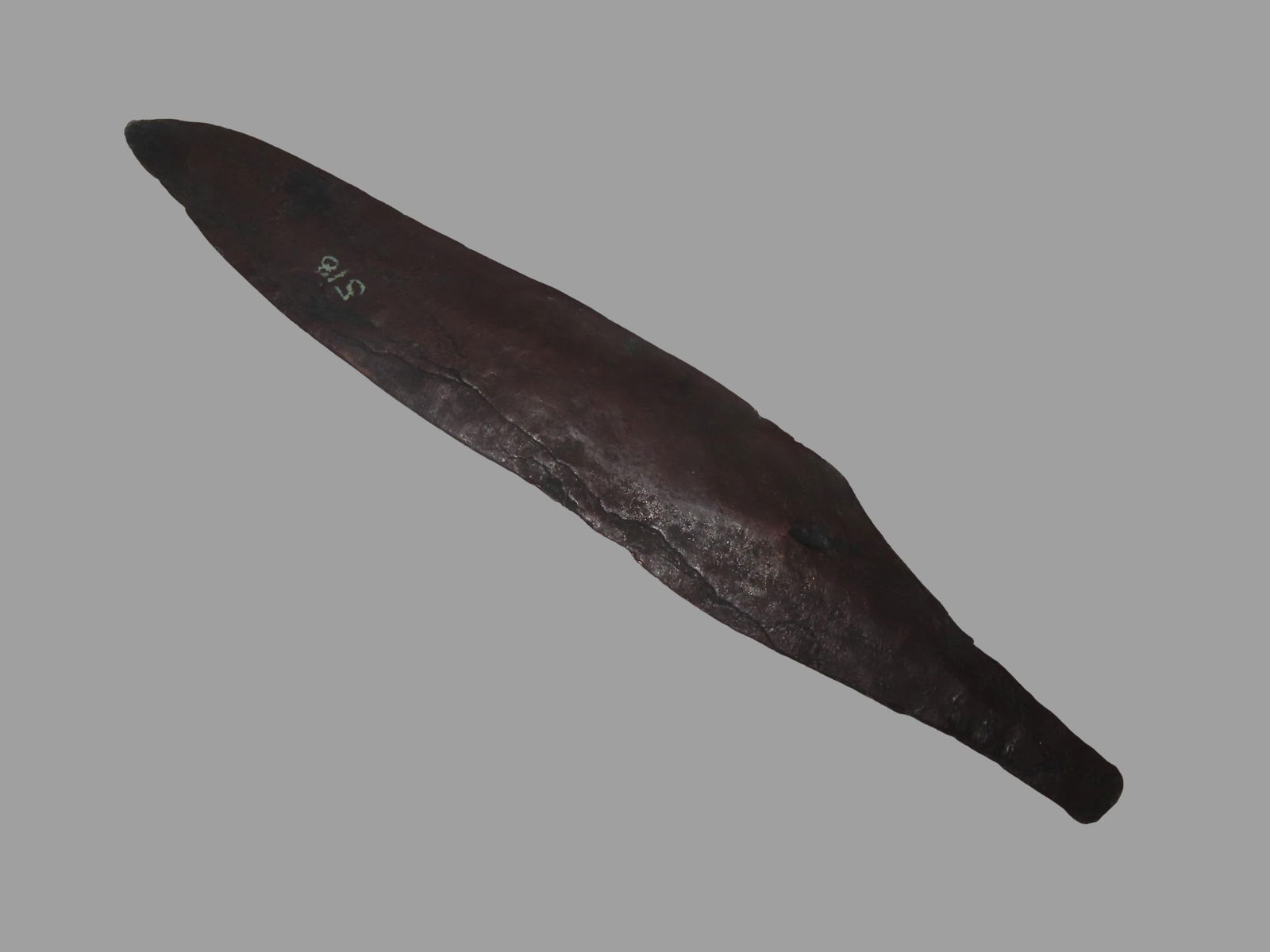 8 3/4" Copper Tang Knife, Wisconsin, Motley COA, Very Large Example!: 8 3/4" Copper Tang Knife, Wisconsin, Motley COA, Very Large Example!