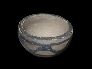 2 3/4" Mini Early Native American Painted Bowl / Pot, Arizona, Solid