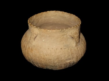 3 3/4" Strap Handle Pot / Bowl, Mississippi County Arkansas, Solid