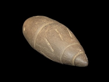 3 7/8" Effigy Engraved Plummet, Arkansas