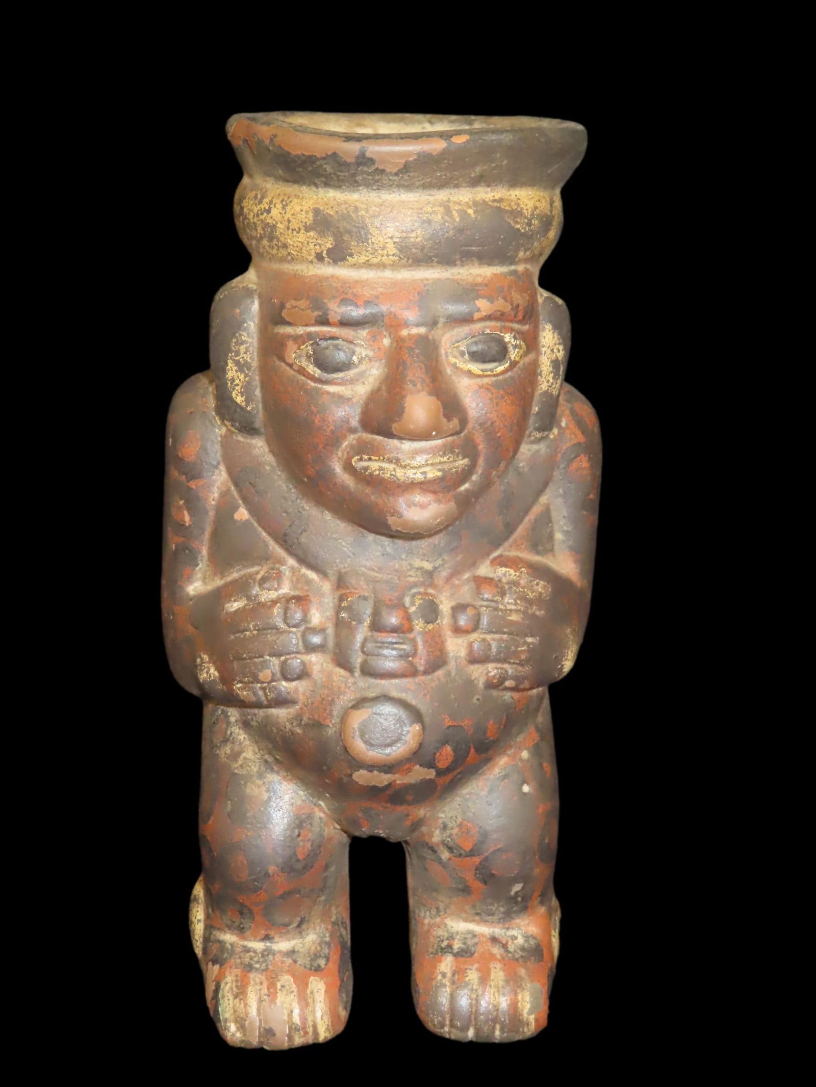 7 1/2" Pre-Columbian Tiahuanaco Style Human Effigy Vessel, Solid, Peru, #RK-P56 (1 of 9)