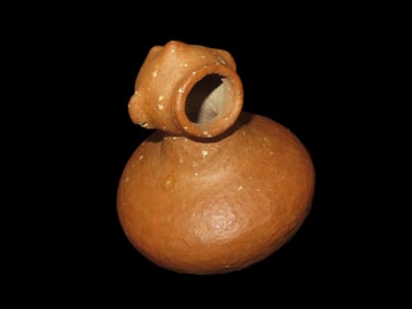 5" Human Effigy Hooded Water Bottle, Mississippi County Arkansas, Ex Stevenson Gallery