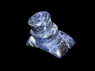 1 1/2" Sodalite Lip Labret / Plug, Mexico, Motley COA, Very Colorful