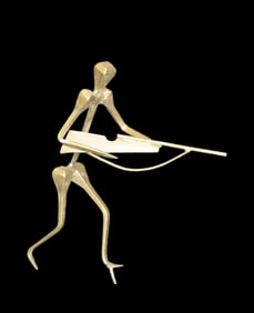 Vintage Trench Art, 5 1/2" Tall Army Soldier Rifleman, All Metal Design