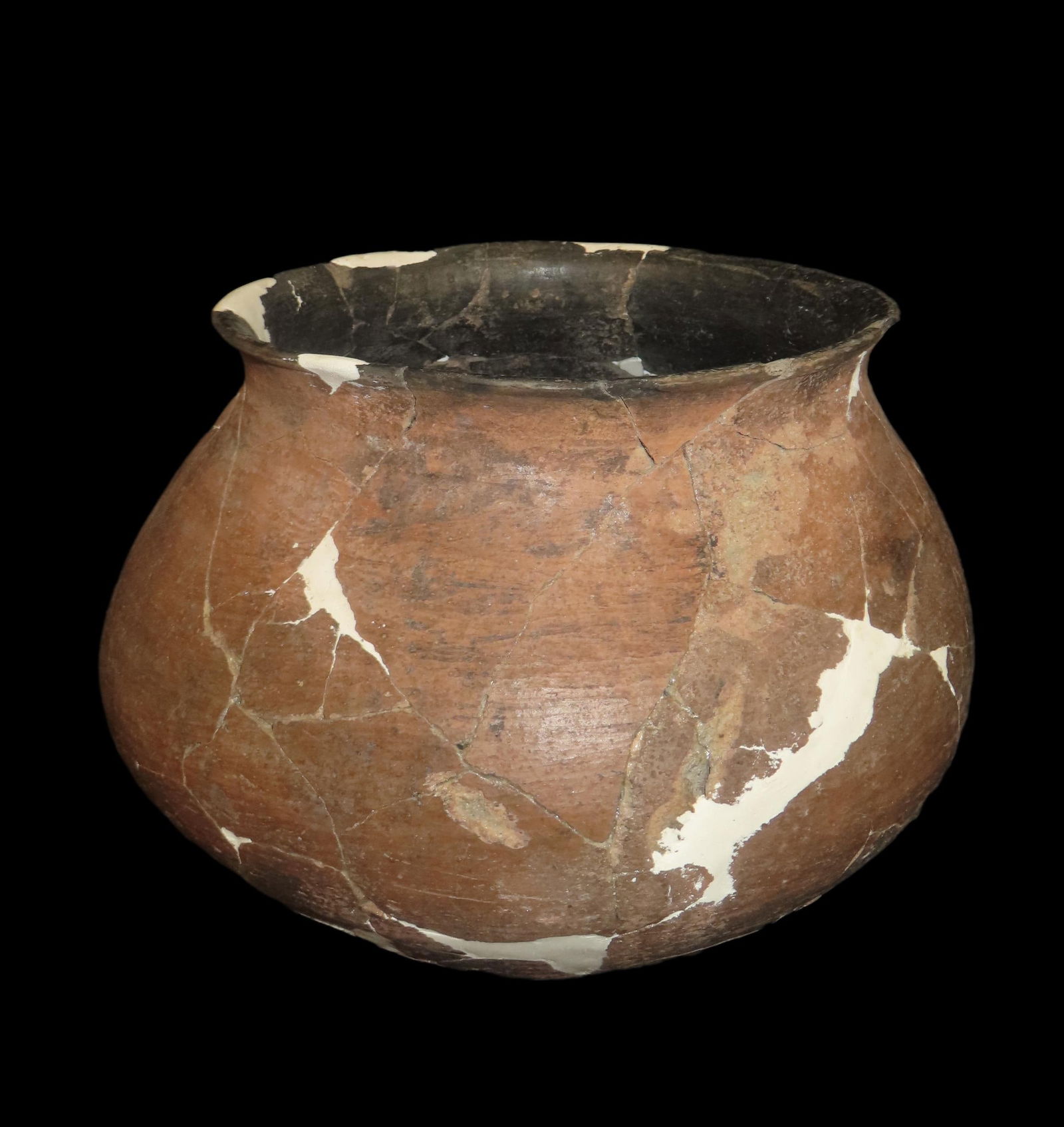 12 1/2" X 9" Native American Zuni Plainware Olla / Pot / Bowl, Found by J. Dunlap in New Mexico in: 12 1/2" X 9" Native American Zuni Plainware Olla / Pot / Bowl, Found by J. Dunlap in New Mexico in 1962, #RK-P54