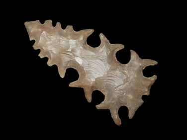 3 3/4" Tussinger Eccentric Flint Effigy, Early 1900's Oklahoma