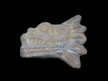 Pre-Columbian Pottery Jaguar Head, Mexico