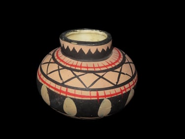 3 1/2" Southwestern Native American Indian Pot, Pottery Bowl, Arizona, #RK-P44