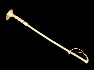 29 1/2" Long Quilled Northern Plains Indian War Club, Historic Native American Indians