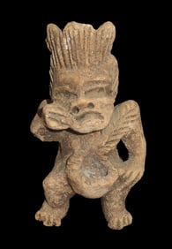 5" Pre-Columbian Aztec Style Human Effigy Figure, Solid, Mexico, #RK-P2