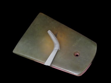 3 1/8" Mayan Jade Pendant, South America, Motley COA, Highly Translucent